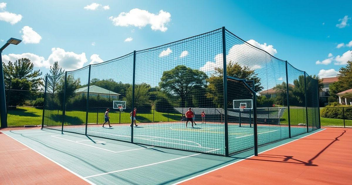 Tela de proteção para quadra: segurança e eficiência para seu espaço esportivo